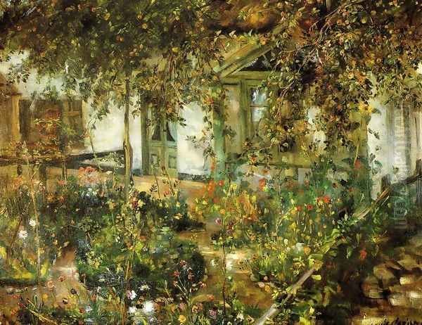 Farmyard in Bloom Oil Painting by Lovis (Franz Heinrich Louis) Corinth