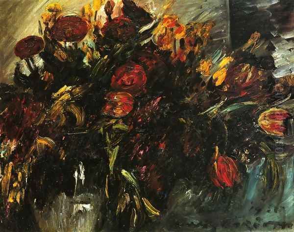 Red and Yellow Tulips Oil Painting by Lovis (Franz Heinrich Louis) Corinth