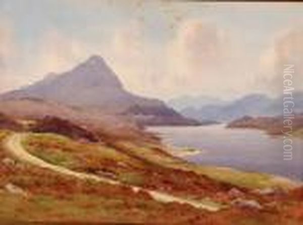 Lough Corrib With A View To The Connemara Mountains Oil Painting by George, Captain Drummond-Fish