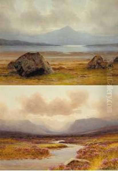 Ganiamore From Carrigart And The Glenveaghhills, Donegal (a Pair) Oil Painting by George, Captain Drummond-Fish