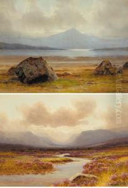 Ganiamore From Carrigart And The Glenveagh Hills, Donegal (a Pair) Oil Painting by George, Captain Drummond-Fish