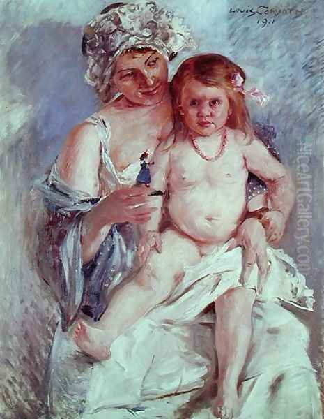 Mother and Child, 1911 Oil Painting by Lovis (Franz Heinrich Louis) Corinth