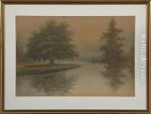 Misty Louisiana Landscape Oil Painting by Alexander John Drysdale