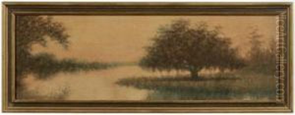 Live Oak On Thebayou Oil Painting by Alexander John Drysdale