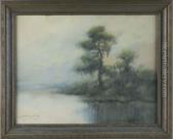 Cypress Swamp Oil Painting by Alexander John Drysdale