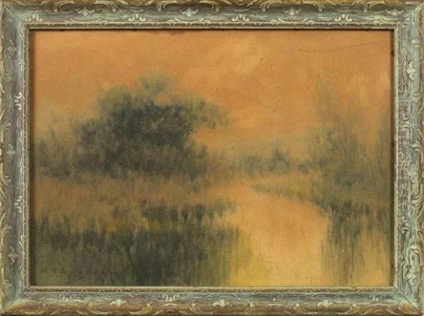 Louisiana Bayou Oil Painting by Alexander John Drysdale