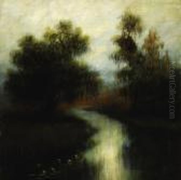 Louisiana Bayou Oil Painting by Alexander John Drysdale