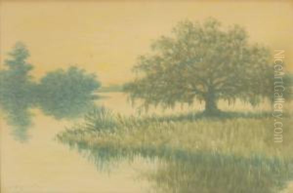 Louisiana Marsh Oil Painting by Alexander John Drysdale