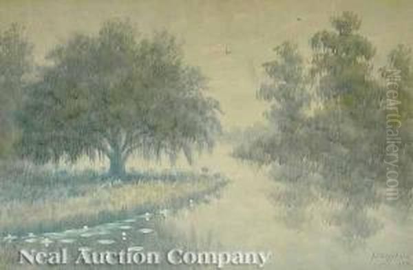 Louisiana Bayou Oil Painting by Alexander John Drysdale