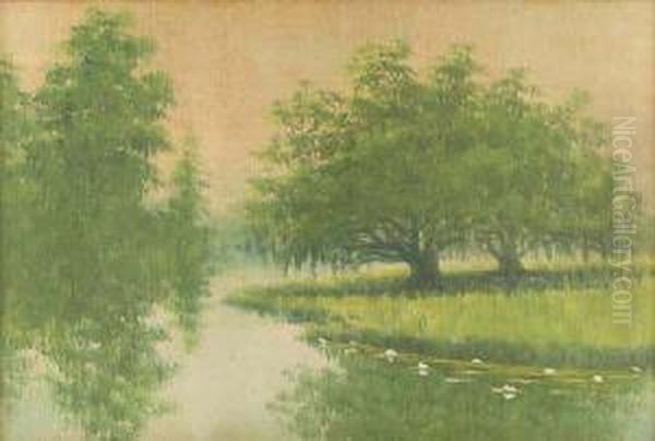 Louisiana Bayou Country Oil Painting by Alexander John Drysdale