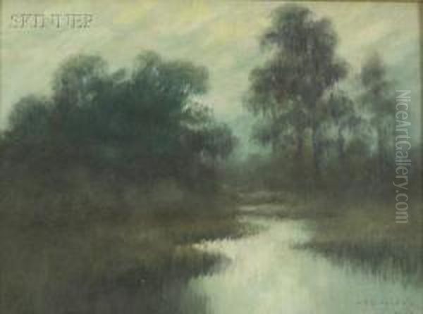 In The Louisiana Bayou Oil Painting by Alexander John Drysdale