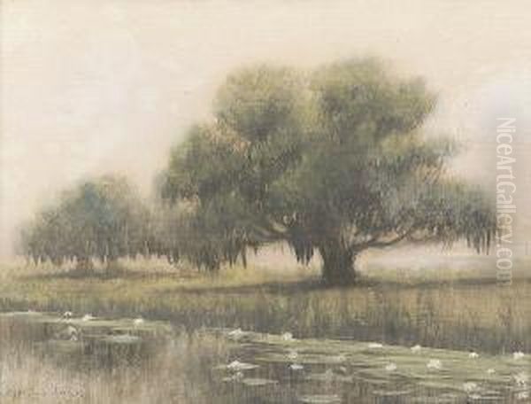 Louisiana Live Oaks: Audubon Park, New Orleans Oil Painting by Alexander John Drysdale