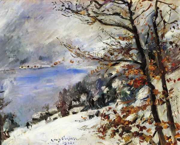 The Walchensee in Winter Oil Painting by Lovis (Franz Heinrich Louis) Corinth