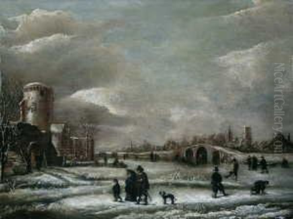 Winterlandschaft. Oil Painting by Hendrick Dubbels