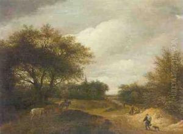 Haarlemer Landschaft Oil Painting by Guillam de Vos