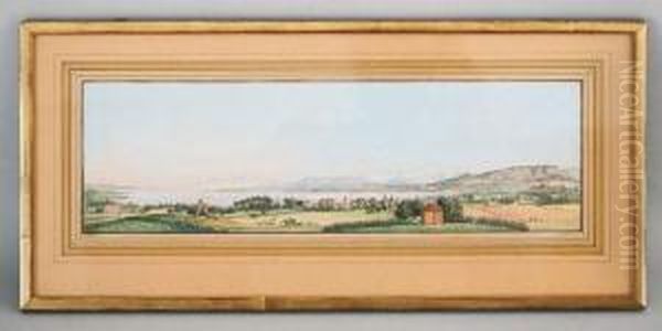 Vue Des Environs De Geneve Depuis Pregny Oil Painting by Jean-Baptiste Dubois