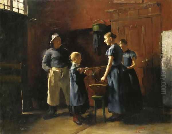 In the Fisherman's House Oil Painting by Lovis (Franz Heinrich Louis) Corinth