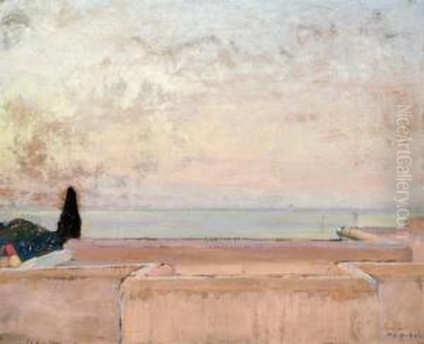 Vue De La Terrasse De La Villa Abd-el-tif, Alger Oil Painting by Paul Elie Dubois