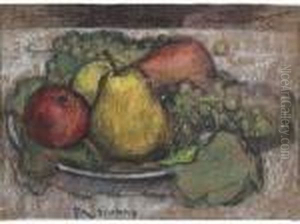 Nature Morte Aux Pommes, Poires, Raisin Oil Painting by Paul Elie Dubois