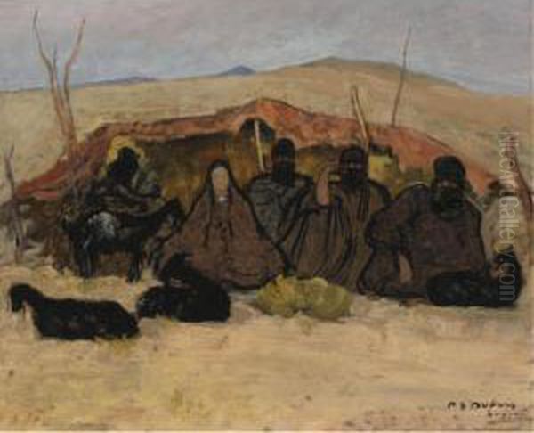 A Camp In The Hoggar Oil Painting by Paul Elie Dubois