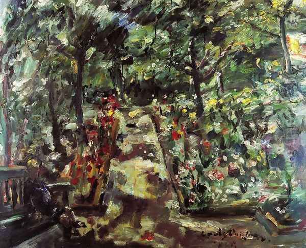 Garden in the West End of Berlin Oil Painting by Lovis (Franz Heinrich Louis) Corinth