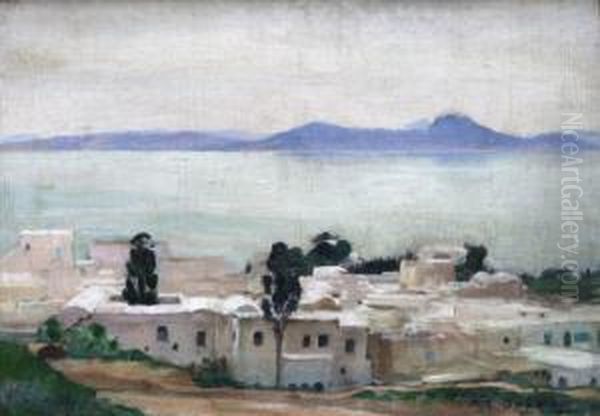 Sidi-bou-said Oil Painting by Paul Elie Dubois