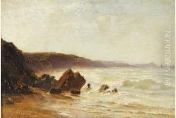 Huile Sur Toile Marouflee Sur Panneau Signee En Bas A Gauche Oil Painting by Louis Alexandre Dubourg