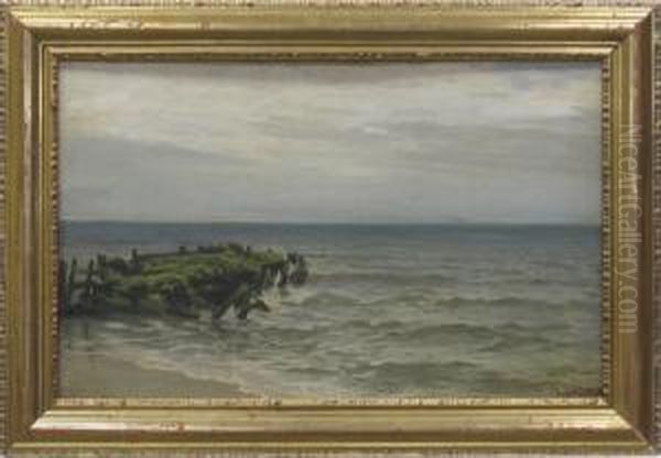 Crimean Shore Scene Oil Painting by Nikolai Nikanorovich Dubovsky