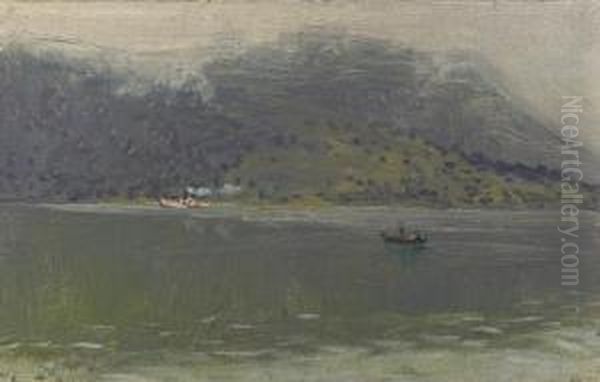 Lake Como, Italy Oil Painting by Nikolai Nikanorovich Dubovsky