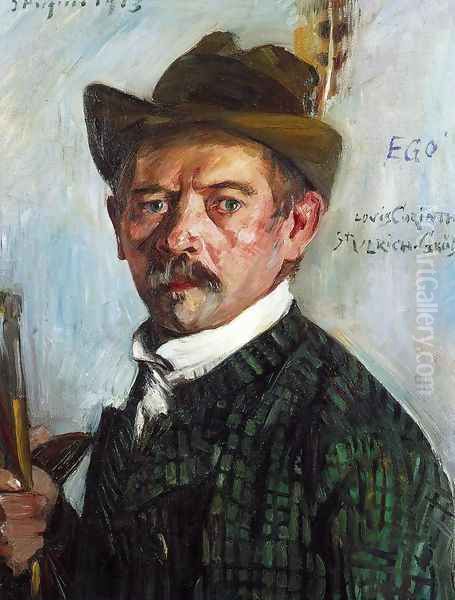 Self Portrait in a Tyrolean Hat Oil Painting by Lovis (Franz Heinrich Louis) Corinth