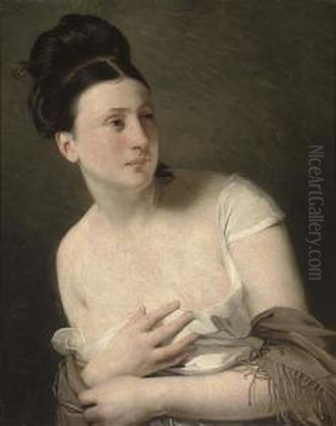 Portrait Of A Lady Oil Painting by Claude-Marie Dubufe