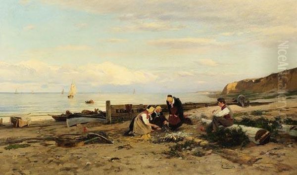 Ostseestrand Oil Painting by Eugene Gustav Ducker