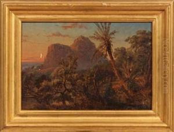 Il Monte Di Santa Rosalia Presso Palermo Oil Painting by Teodoro Duclere