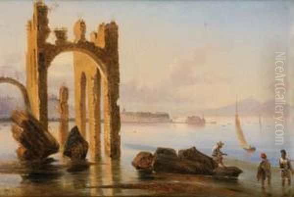 Napoli - Marina Oil Painting by Teodoro Duclere