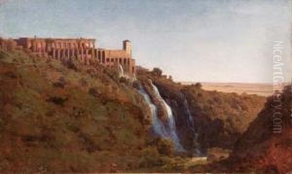 Villa Mecenate A Tivoli Oil Painting by Teodoro Duclere