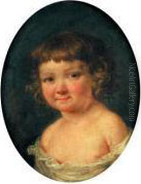 Portrait D'un Jeune Enfant En Buste by Joseph Ducreux