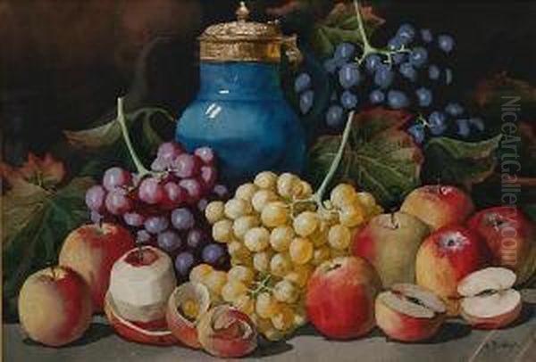 Still Life Of Fruit Oil Painting by Arthur Dudley