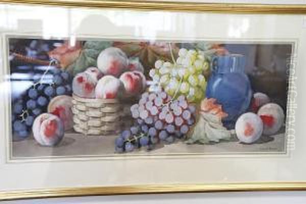 Still Life Of Fruit Oil Painting by Arthur Dudley