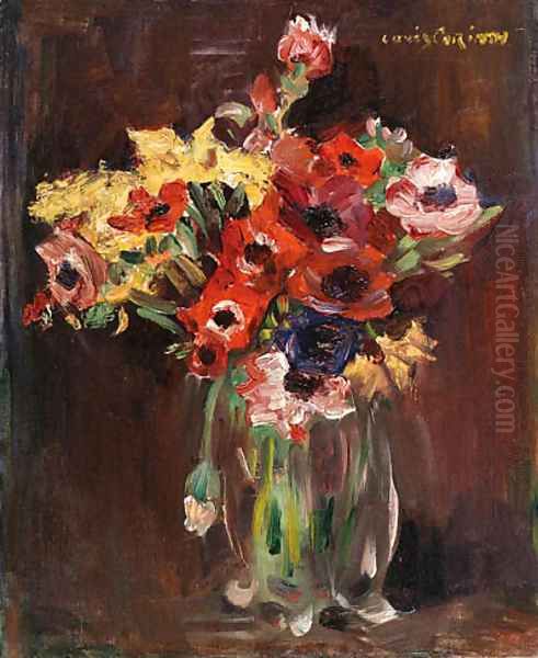 Anemonen Oil Painting by Lovis (Franz Heinrich Louis) Corinth