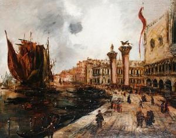 Venice Oil Painting by Jacques-Edouard Dufeu