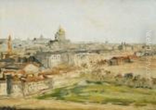 Vista De Ciudad Oil Painting by Jacques-Edouard Dufeu