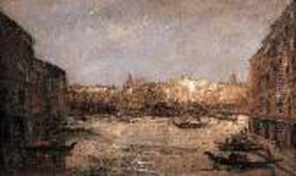 Vue De Venise Oil Painting by Jacques-Edouard Dufeu