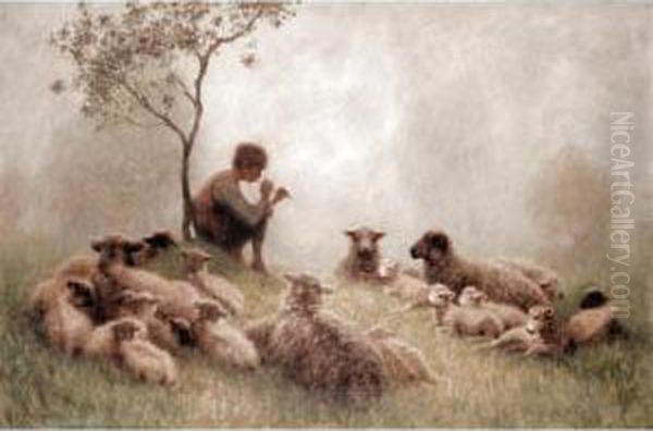 The Shepherd Boy Oil Painting by John Robert Keitley Duff