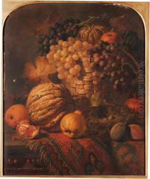 Still Life With Fruit Oil Painting by William Duffield