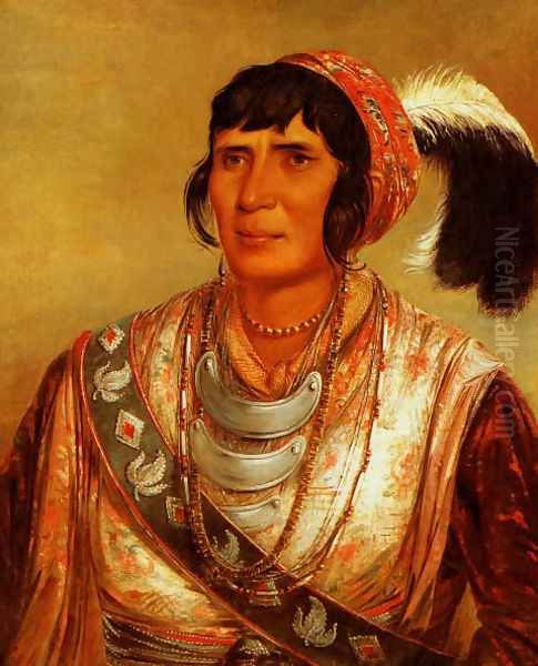 Seminole Chief Osceola Oil Painting by George Catlin