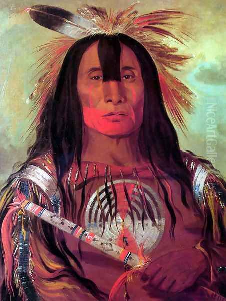 Buffalo Bull's Back Fat, Head Chief, Blood Tribe Oil Painting by George Catlin