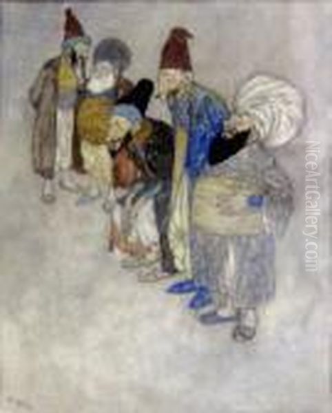 Arabian Nights Oil Painting by Edmund Dulac