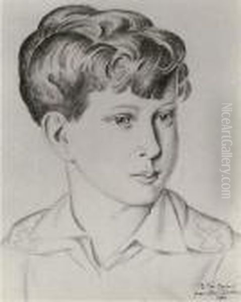 Study Of A Young Boy Oil Painting by Edmund Dulac