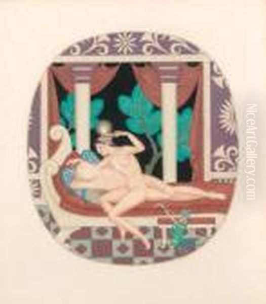 Psyche Looking Upon The Sleeping Cupid by Edmund Dulac