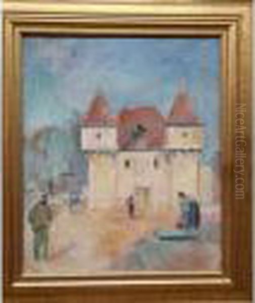  La Barbacane Cahors  Oil Painting by Guillaume Dulac